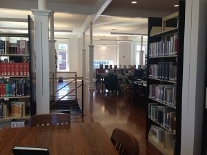 The stacks at the Paris-Bourbon County Library Adult Services